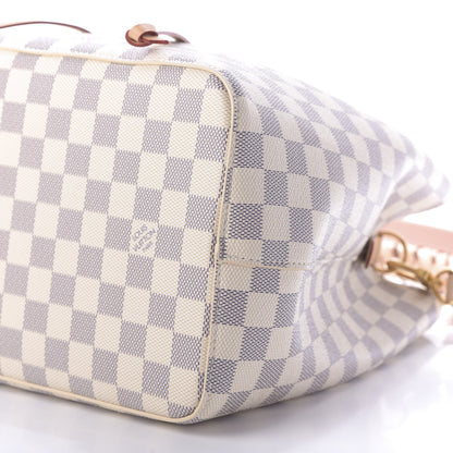 Louis Vuitton Damier Azur Braided Neonoe MM Peach Cream 7 of 9