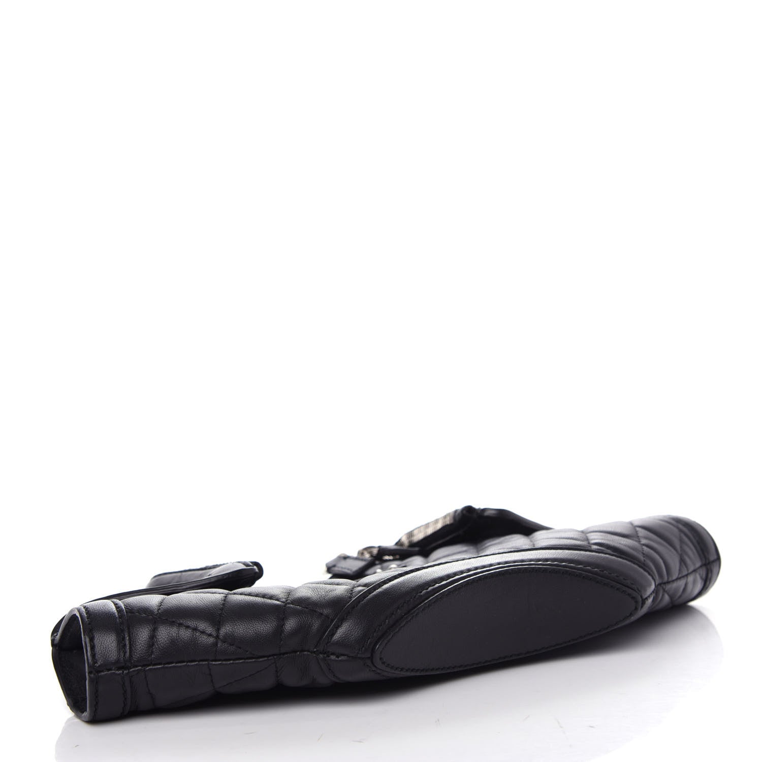 Alexander McQueen Lambskin Quilted De Manta Clutch Black 4 of 7