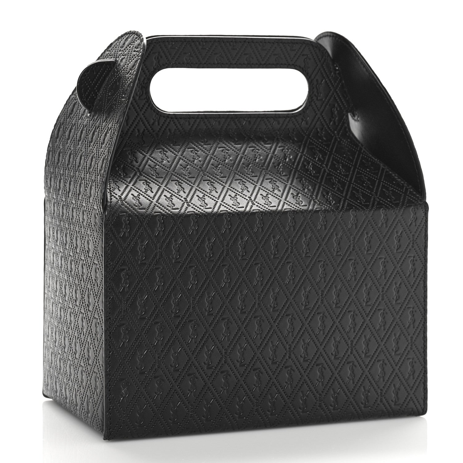 Saint Laurent Calfskin Monogram Take Away Box Black 3 of 9