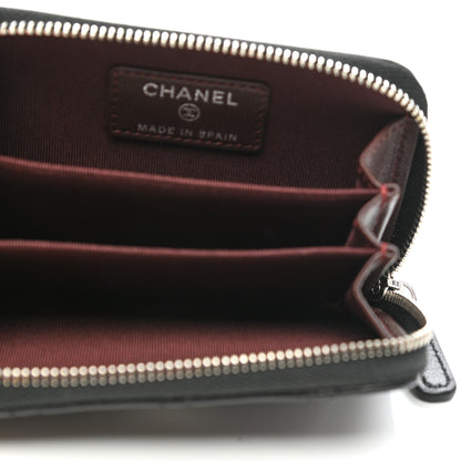 Chanel Lambskin Quilted Zip Coin Purse Black 5 of 8