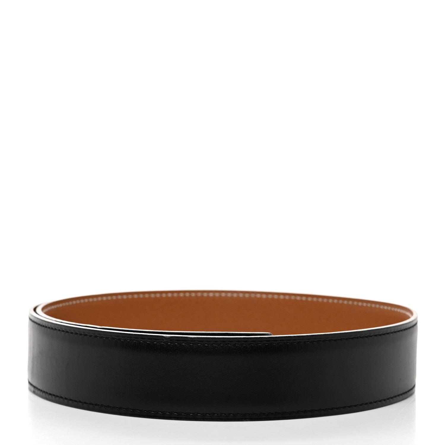 Hermes Box Courchevel 32mm Belt Strap 65 Black Gold 2 of 8