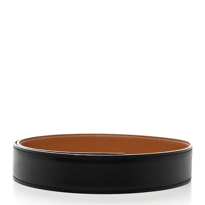 Hermes Box Courchevel 32mm Belt Strap 65 Black Gold 2 of 8