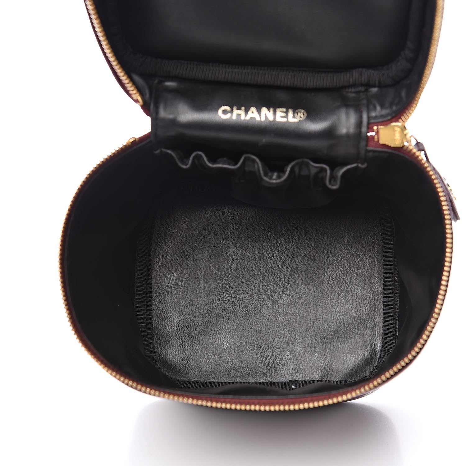 Chanel Caviar Vanity Cosmetic Case Burgundy 5 of 12