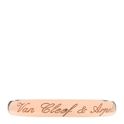 Van Cleef & Arpels 18K Rose Gold Tendrement Signature Wedding Band Ring 60 9 1 of 5