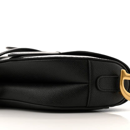 Christian Dior Grained Calfskin Saddle Bag Black 10 of 10
