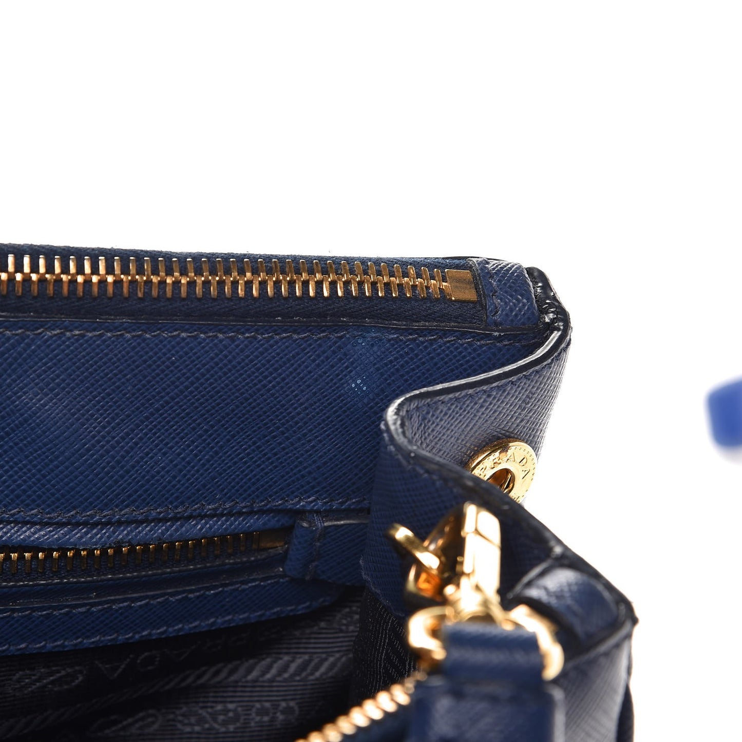 Saffiano Small Galleria Double Zip Tote Bluette