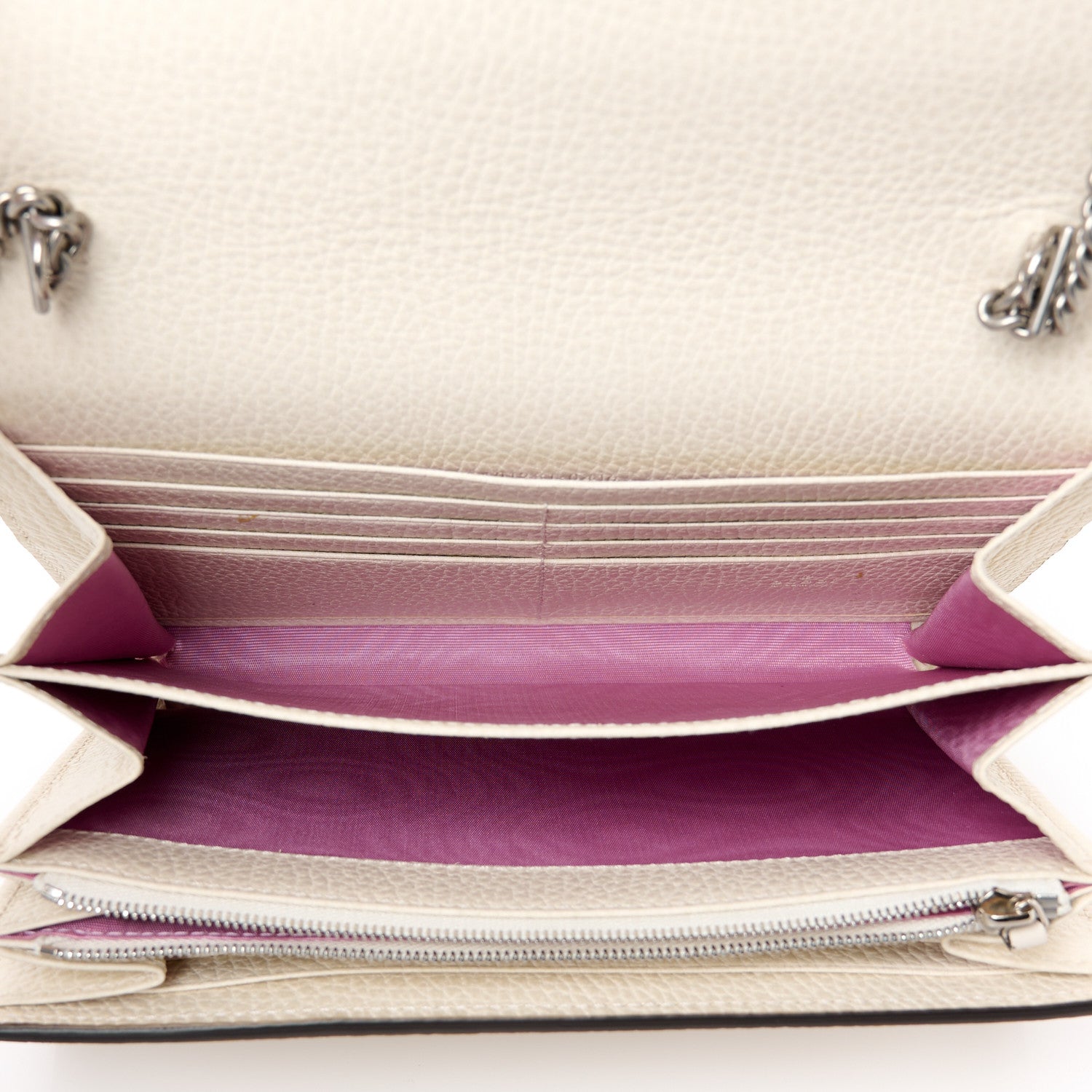 Gucci Dollar Calfskin Mini Dionysus Chain Wallet Mystic White 5 of 10