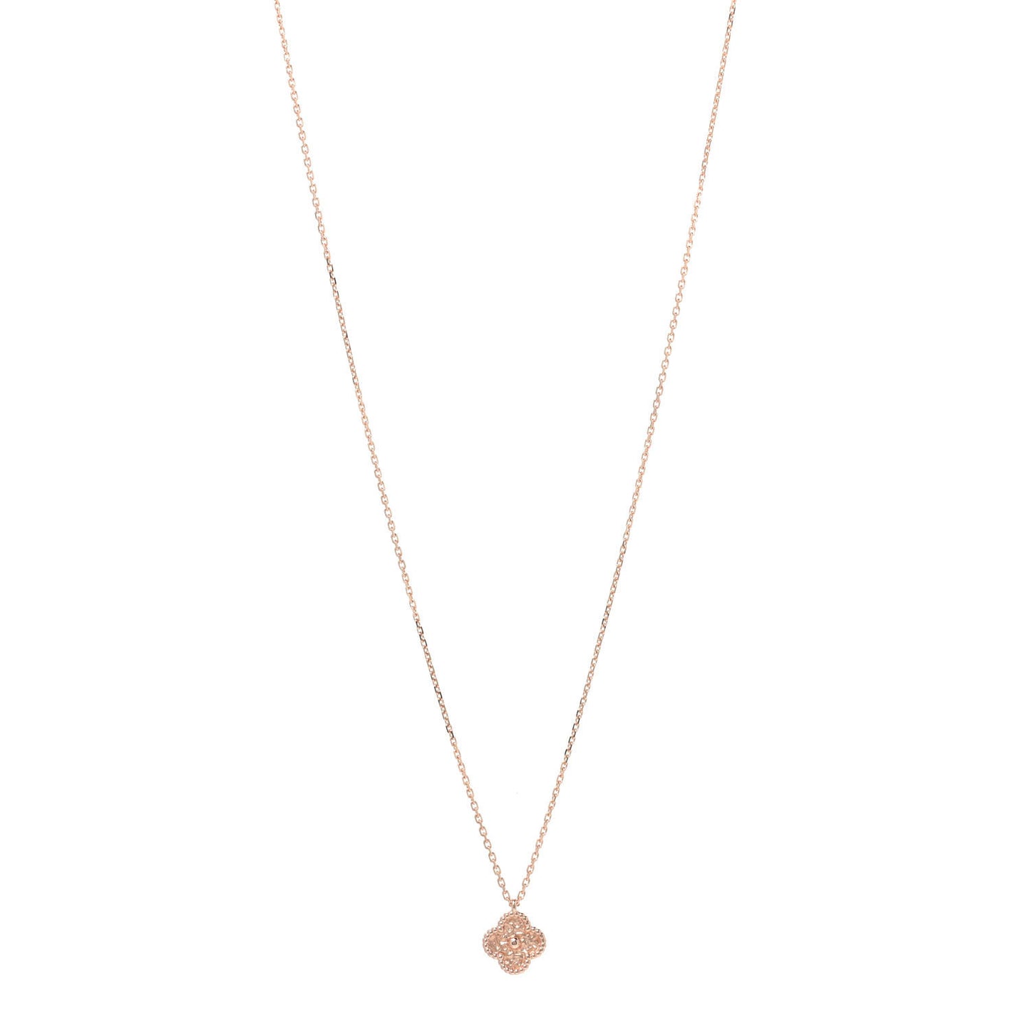 18K Rose Gold Sweet Alhambra Pendant Necklace