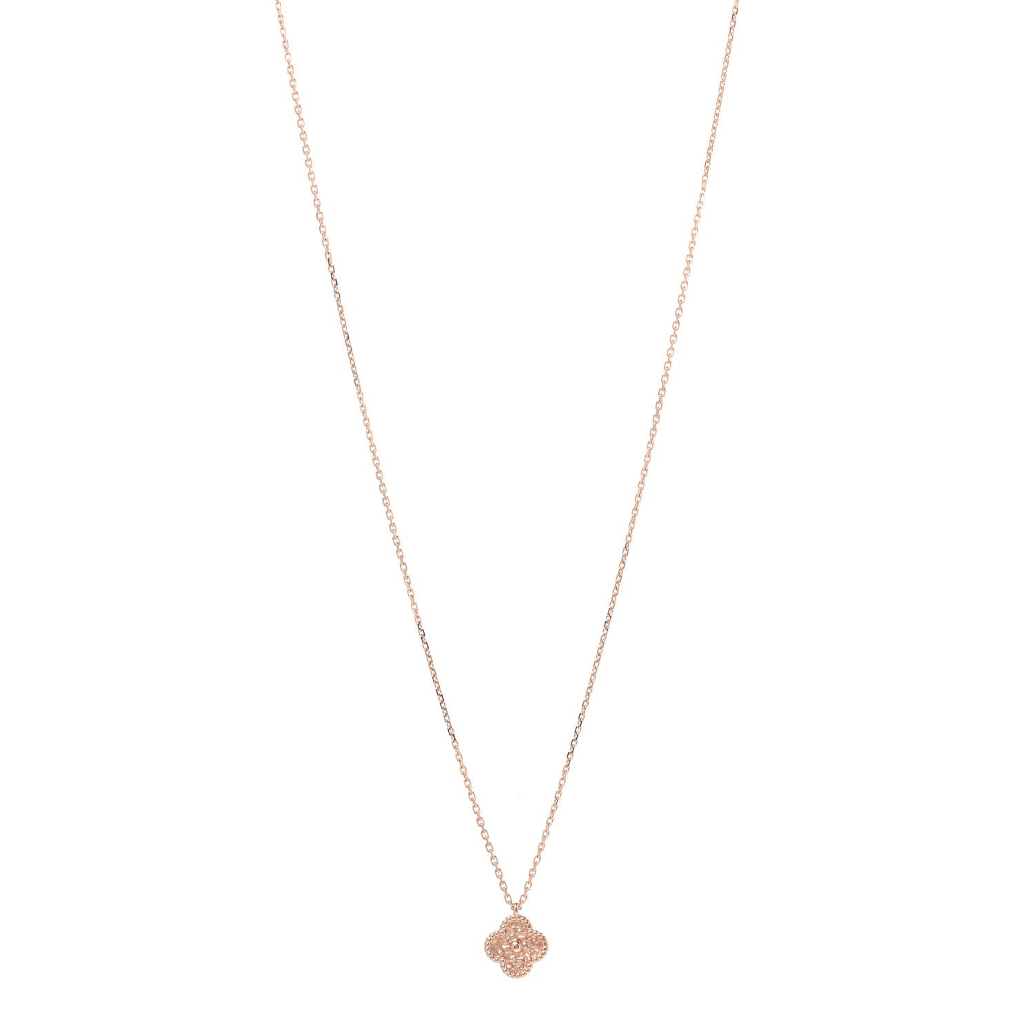 Van Cleef & Arpels 18K Rose Gold Sweet Alhambra Pendant Necklace 1 of 5