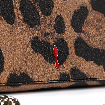 Christian Louboutin Calfskin Empire Leopard Spiked Zoompouch Crossbody Brown Gold 11 of 14