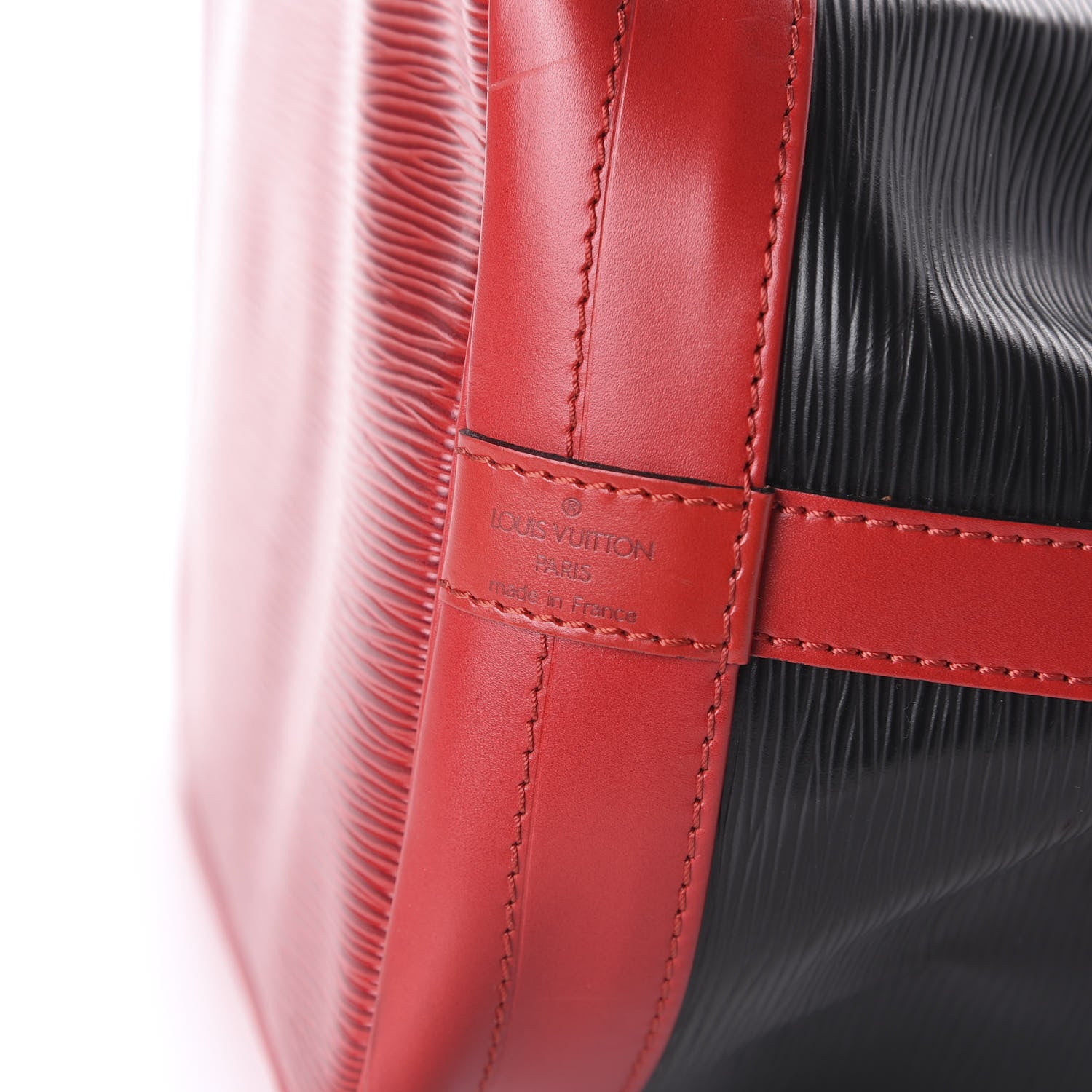 Louis Vuitton Epi Bi-Color Noe Castillan Red Black 8 of 9