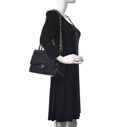 Chanel Lambskin Quilted Jumbo Double Flap Black 2 of 14
