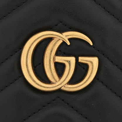 Gucci Calfskin Matelasse Mini GG Marmont 2.0 Bucket Bag Black 11 of 11