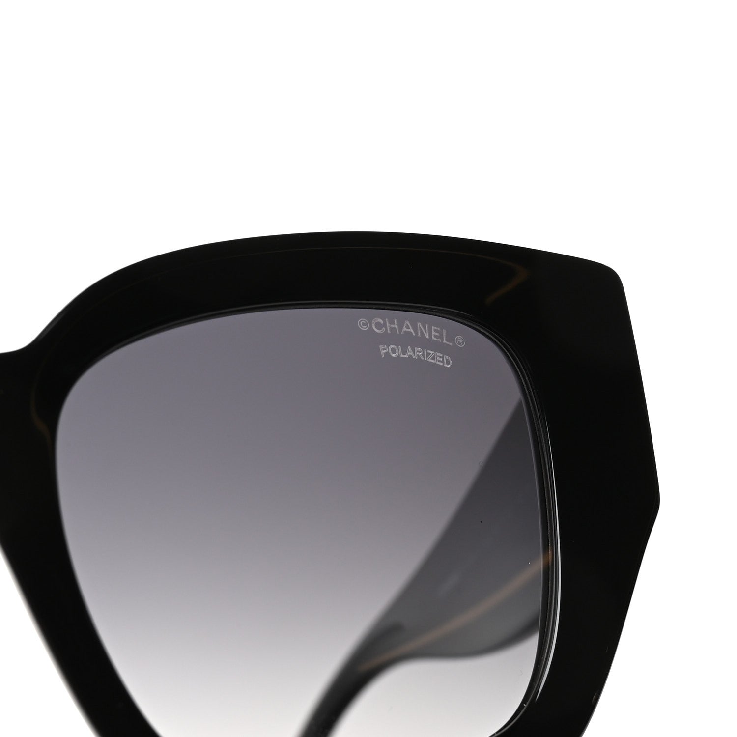 Chanel Acetate Polarized Square Sunglasses 5506 Black 7 of 8