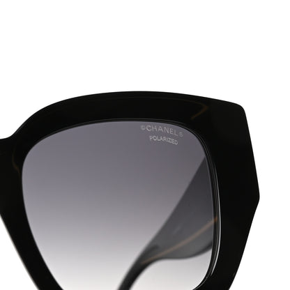 Chanel Acetate Polarized Square Sunglasses 5506 Black 7 of 8