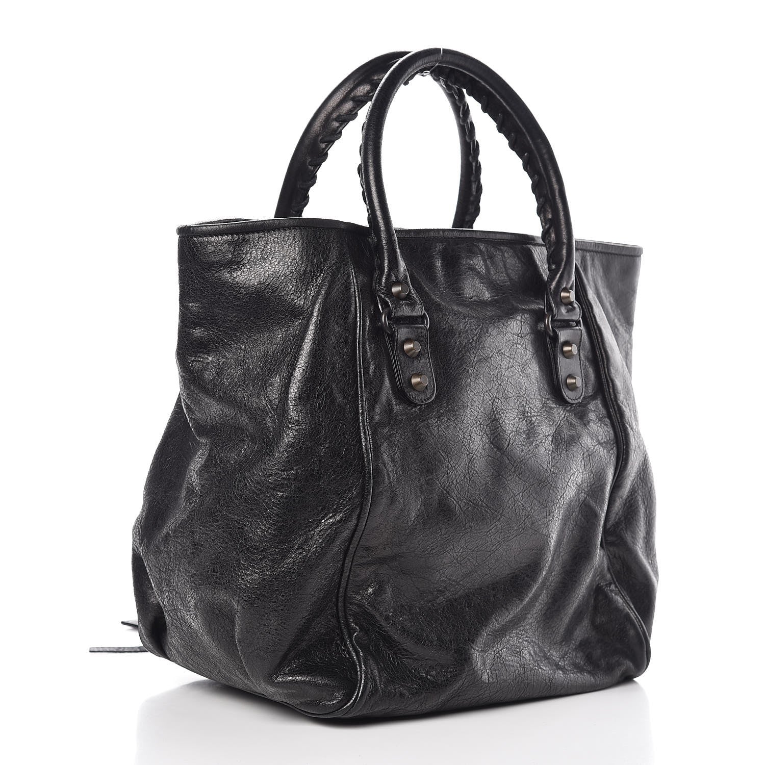 Balenciaga Agneau Classic Hardware S Sunday Tote Black 3 of 7