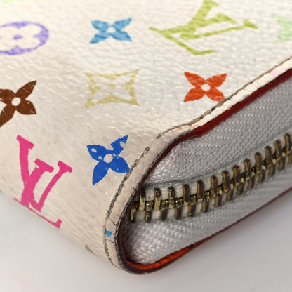 Louis Vuitton Monogram Multicolor Zippy Wallet White Litchi 9 of 14