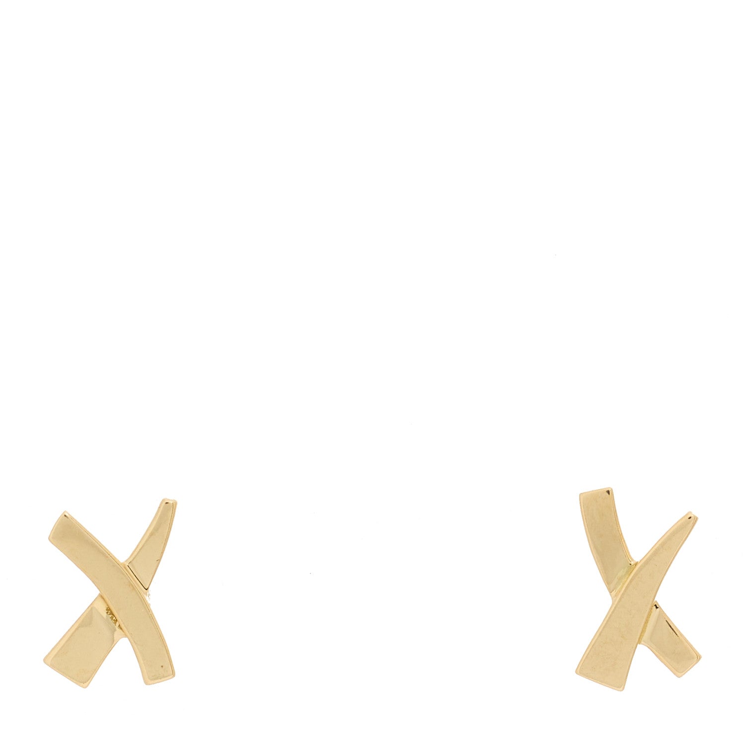 Tiffany 18K Yellow Gold Mini Paloma's Graffiti X Earrings 1 of 4