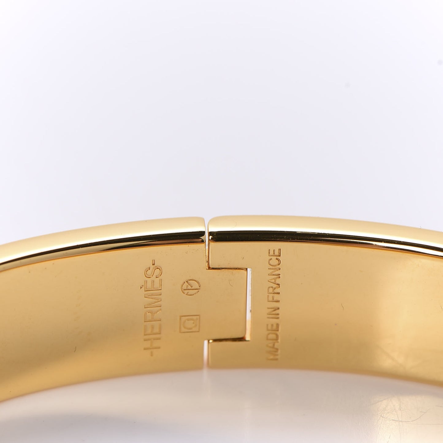 Enamel Narrow Clic Clac H Bracelet PM Bois De Rose