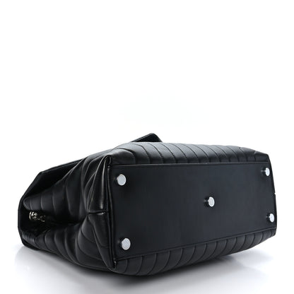 Saint Laurent Calfskin Y Quilted Monogram Large Loulou Chain Satchel Black 4 of 9
