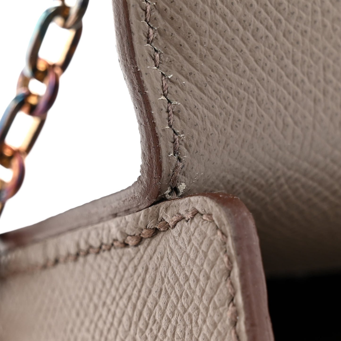 Epsom Cinhetic Boxy Top Handle Bag Etain