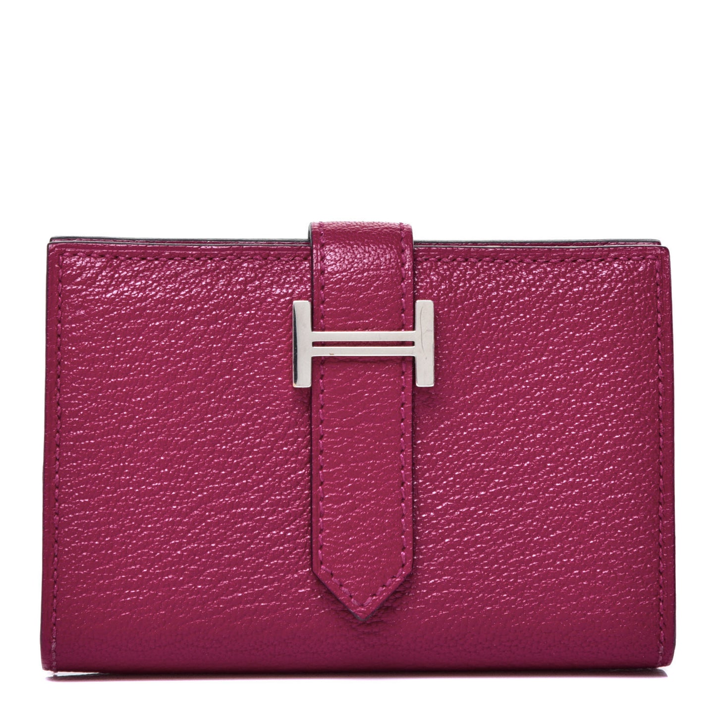 Chevre Mysore Mini Bearn Wallet Rose Pourpre