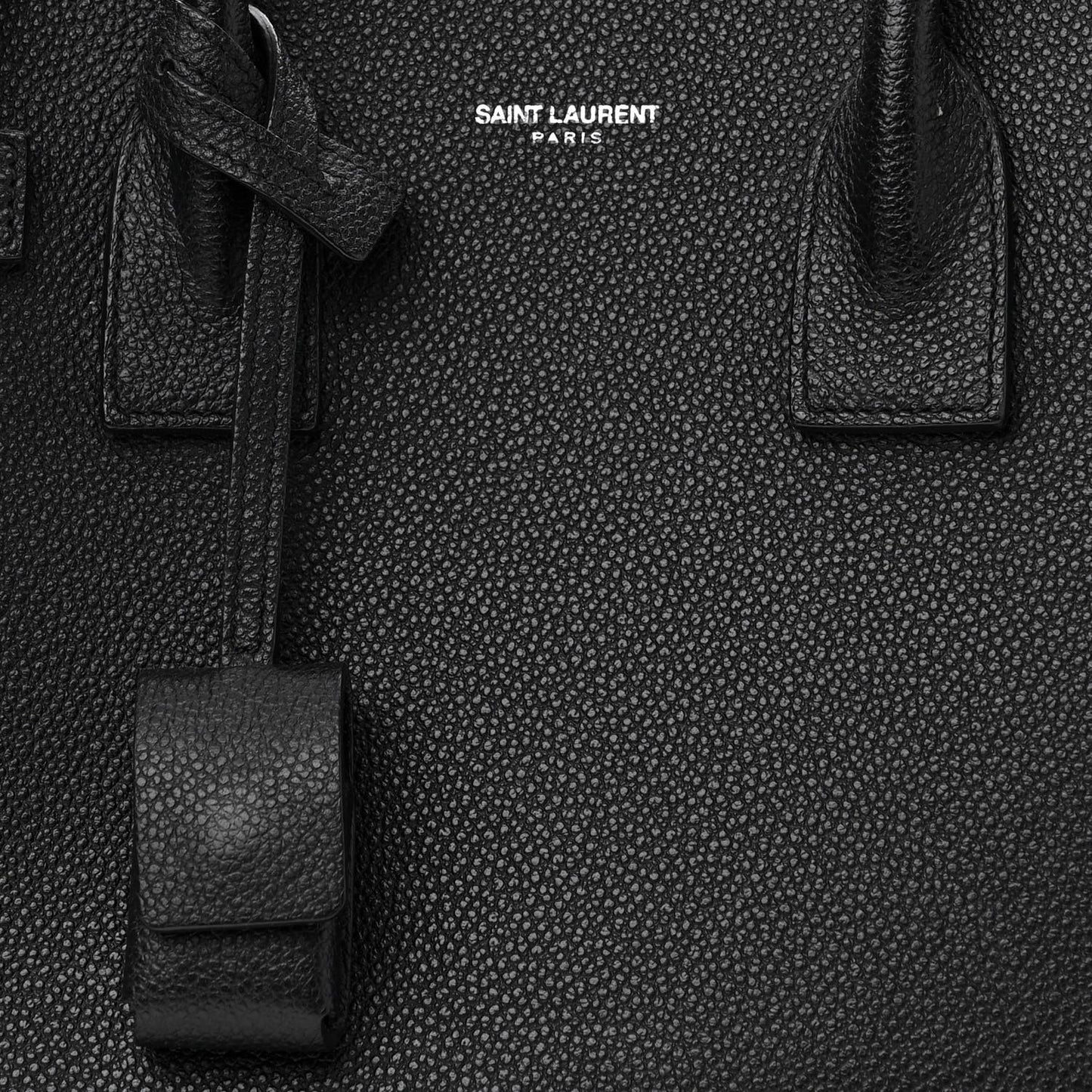 Grained Calfskin Baby Sac De Jour Black