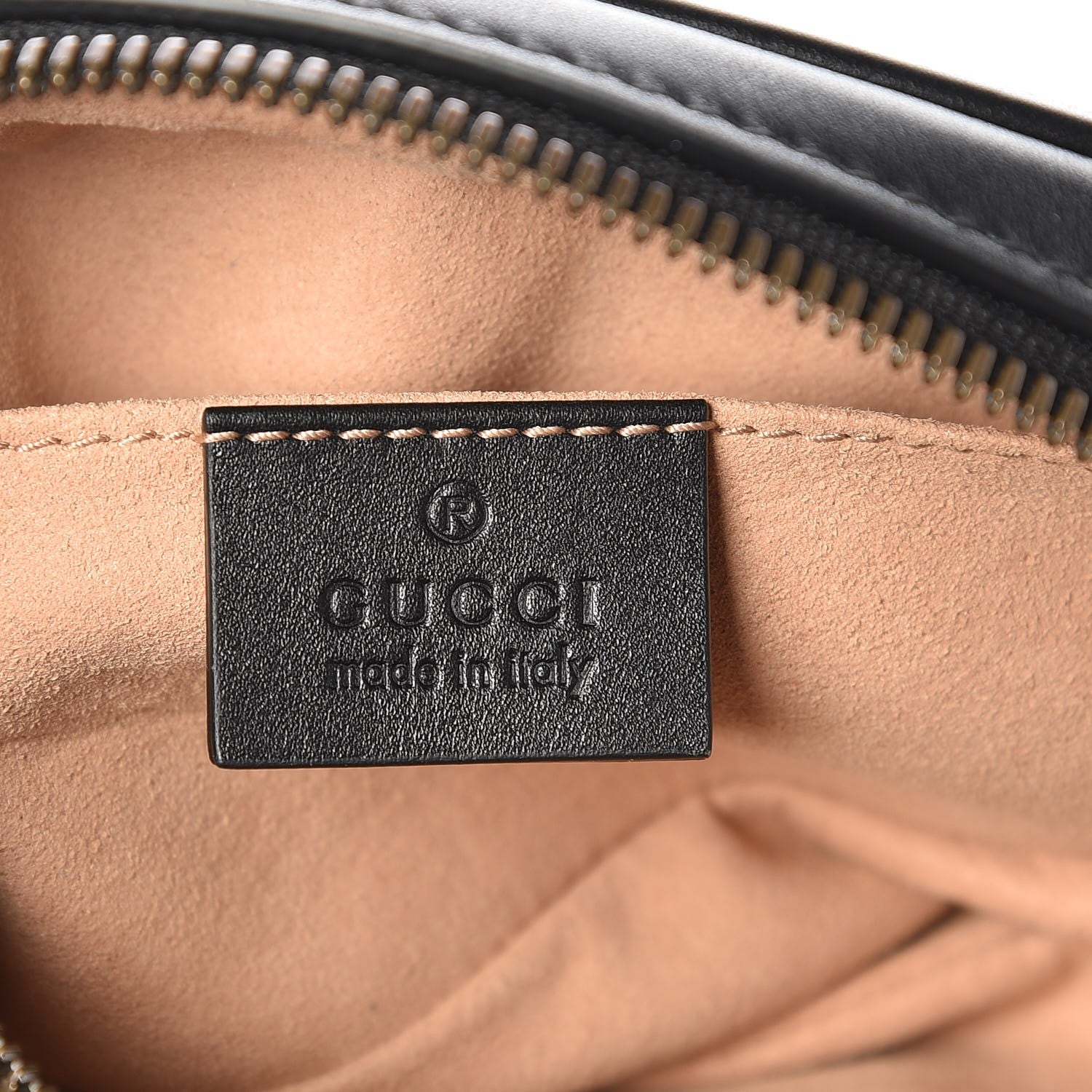 Gucci Calfskin Matelasse GG Marmont Belt Bag 85 34 Black 6 of 8