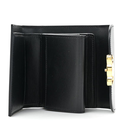 Celine Shiny Calfskin Small Triomphe Wallet Black 5 of 12