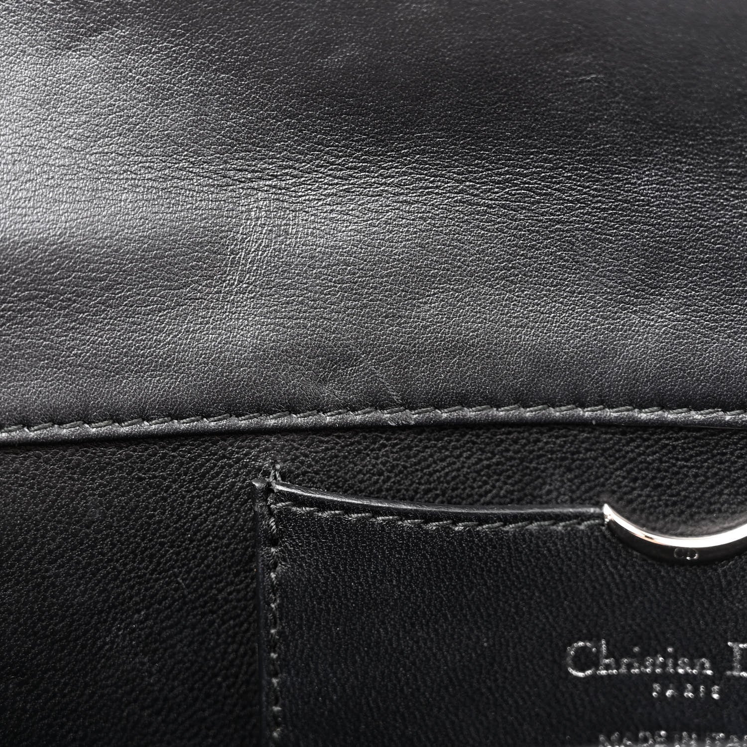 Christian Dior Calfskin Paradise Diorama Croisiere Chain Wallet Black 12 of 15