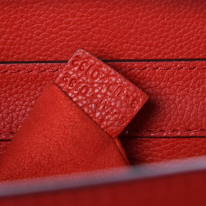 Celine Drummed Calfskin Mini Luggage Coquelicot 6 of 13