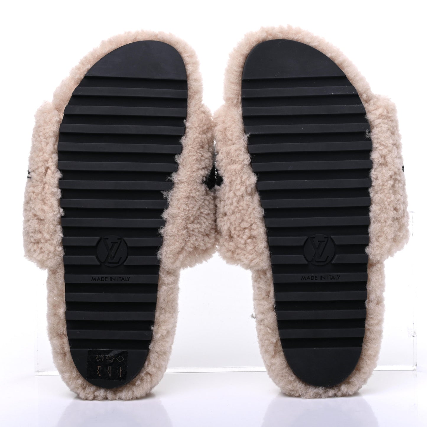 Shearling Bom Dia Flate Mules 38.5 Beige