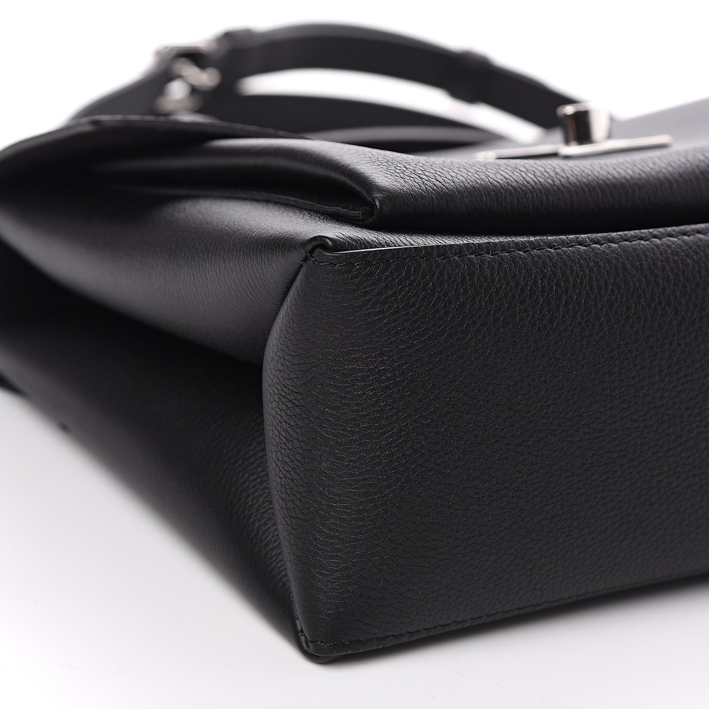 Soft Calfskin My Lockme Top Handle Black