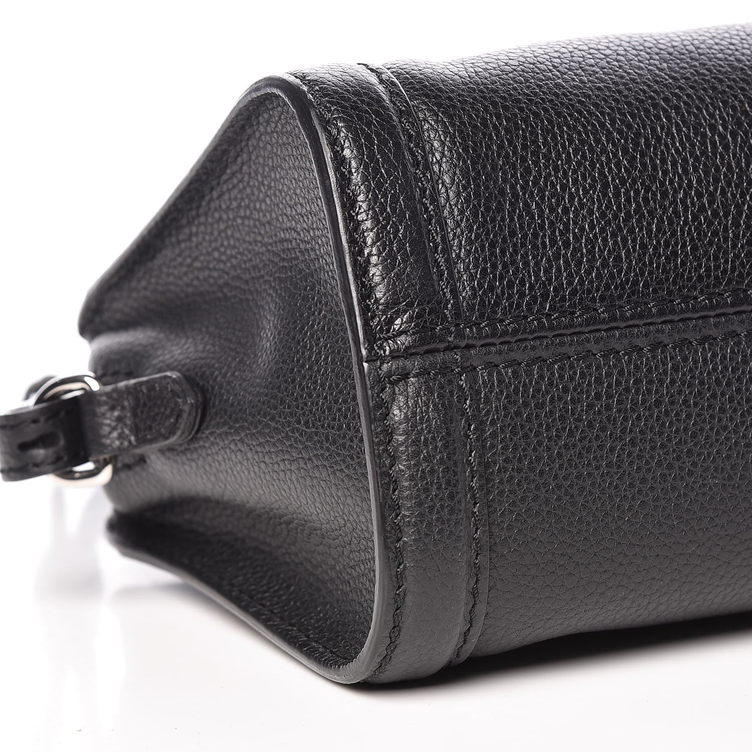 Alexander McQueen Pebbled Calfskin Mini Padlock Tote Black 8 of 9