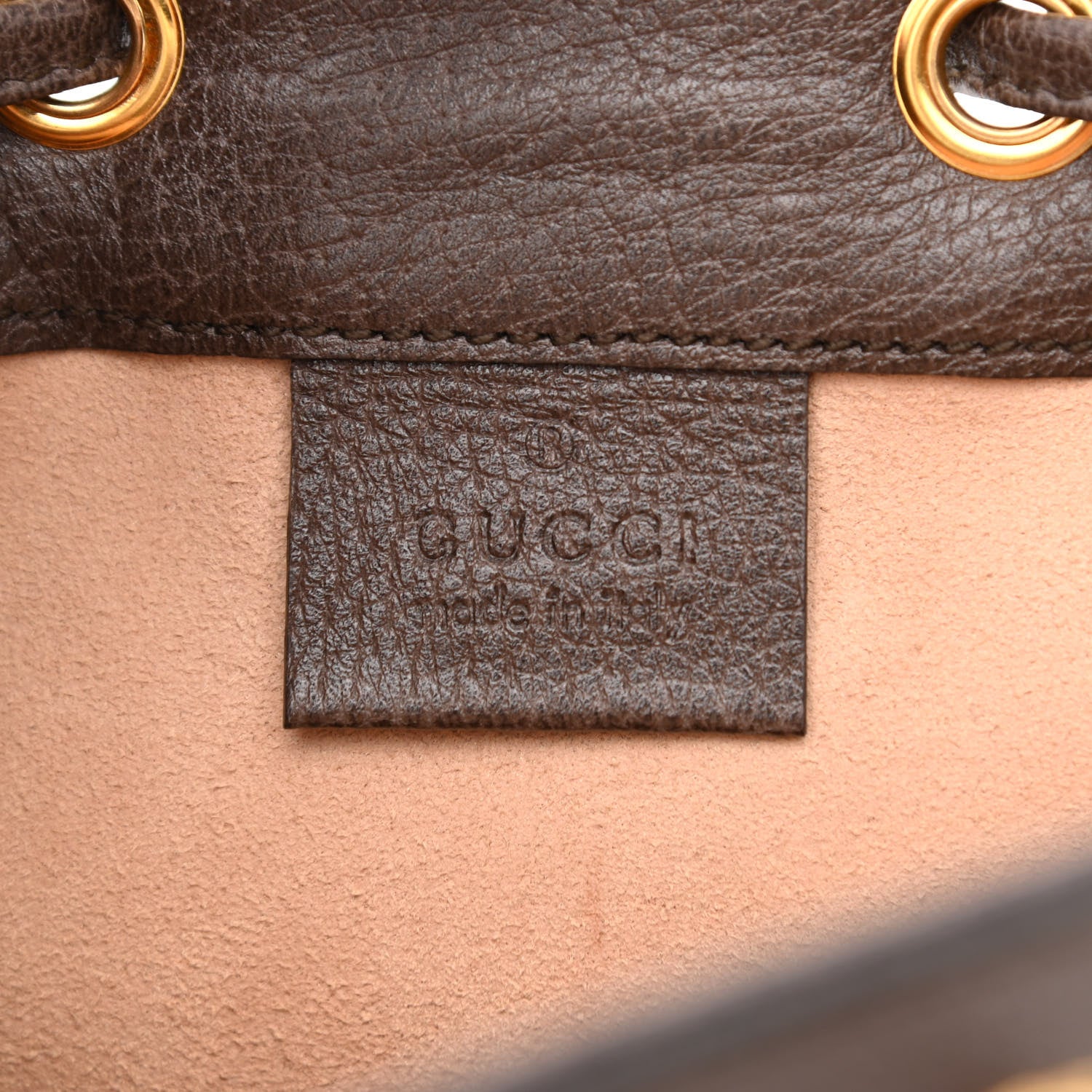 Gucci GG Supreme Monogram Web Mini Ophidia Bucket Bag Brown 6 of 10