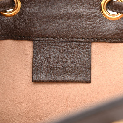 Gucci GG Supreme Monogram Web Mini Ophidia Bucket Bag Brown 6 of 10