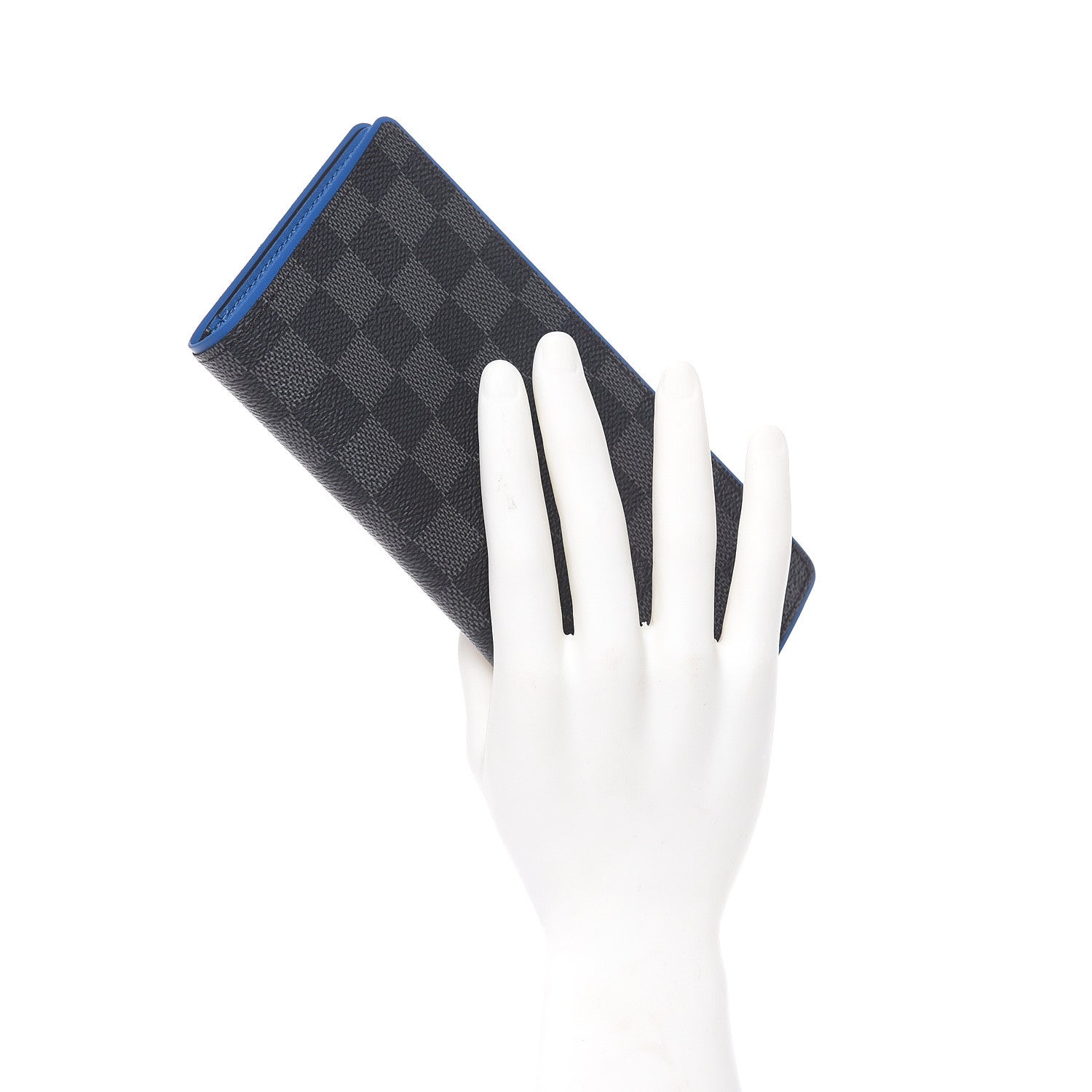 Louis Vuitton Damier Graphite Brazza Wallet Bleu Neon 2 of 7
