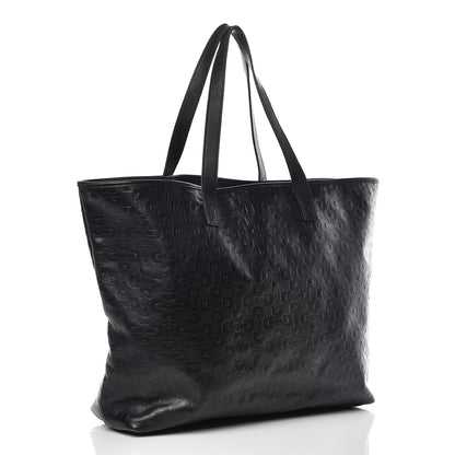 Gucci Calfskin Horsebit Embossed Large Tote Black 3 of 16