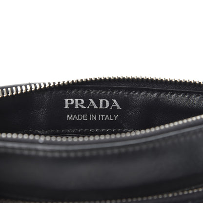 Prada Soft Calfskin Impunture Diagramme Belt Bag Black 8 of 10