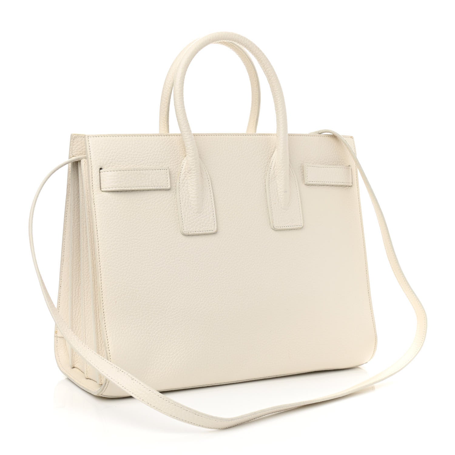Saint Laurent Grained Calfskin Small Sac De Jour Dove White 3 of 17