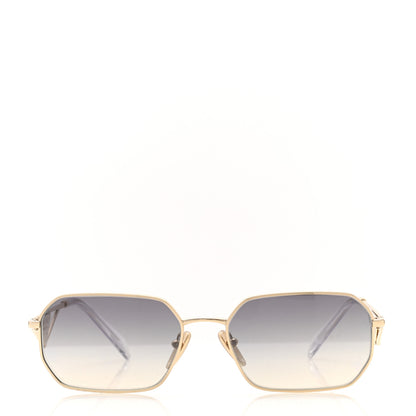 Prada Metal Symbole Triangle Logo Sunglasses SPR A51 Gold Blue 2 of 8