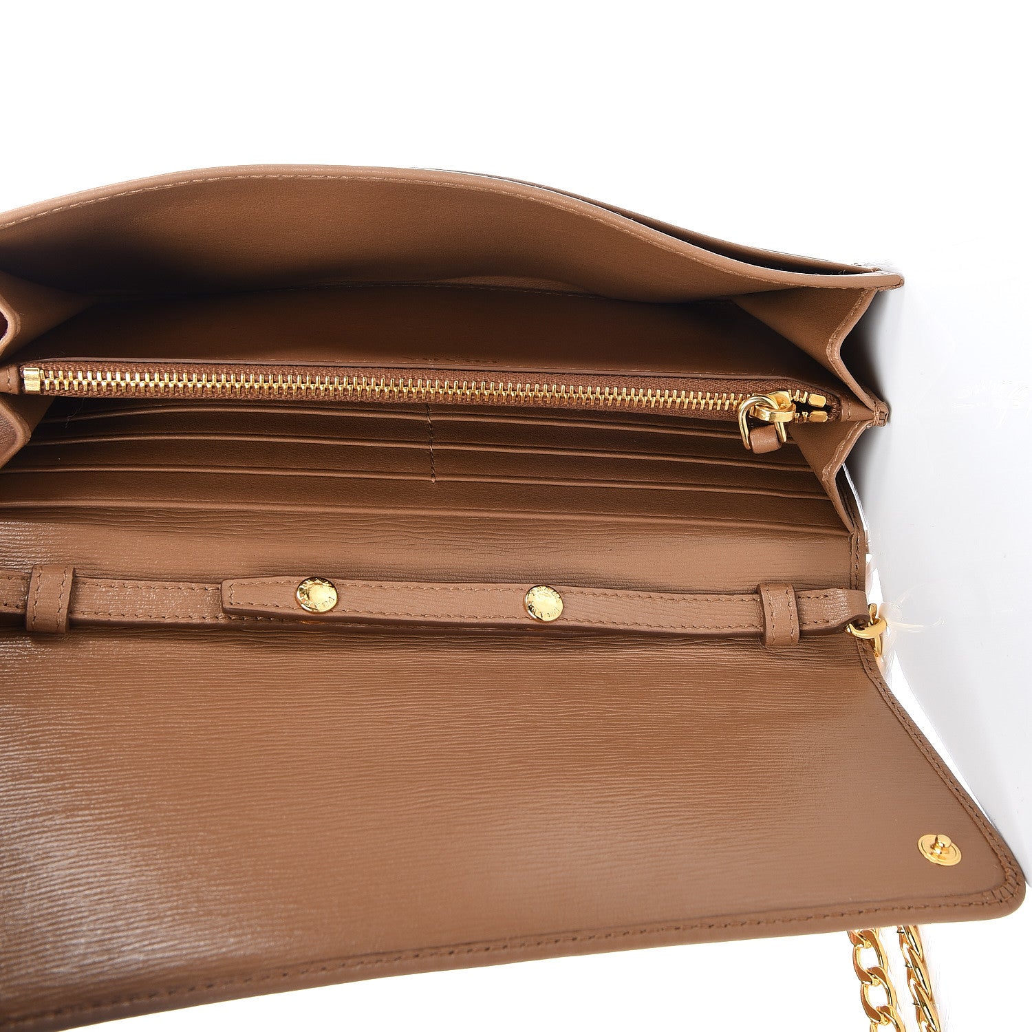 Prada Vitello Move Chain Wallet Caramel 5 of 8