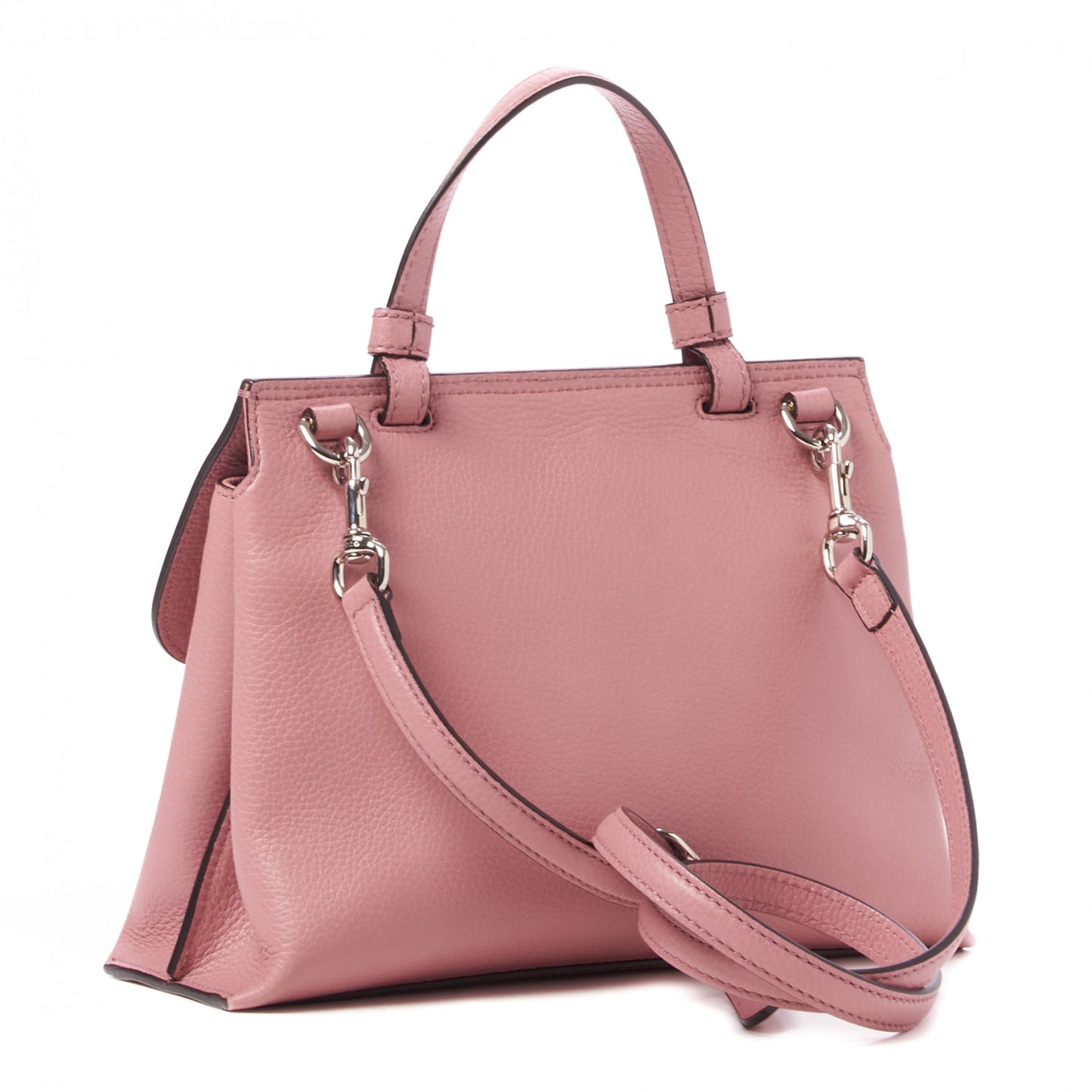 Cellarius Calfskin Small Bamboo Daily Top Handle Bag Carmine Rose