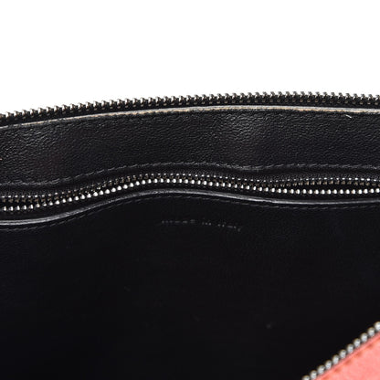 Celine Drummed Calfskin Medium Edge Shoulder Bag Vermillion 13 of 14