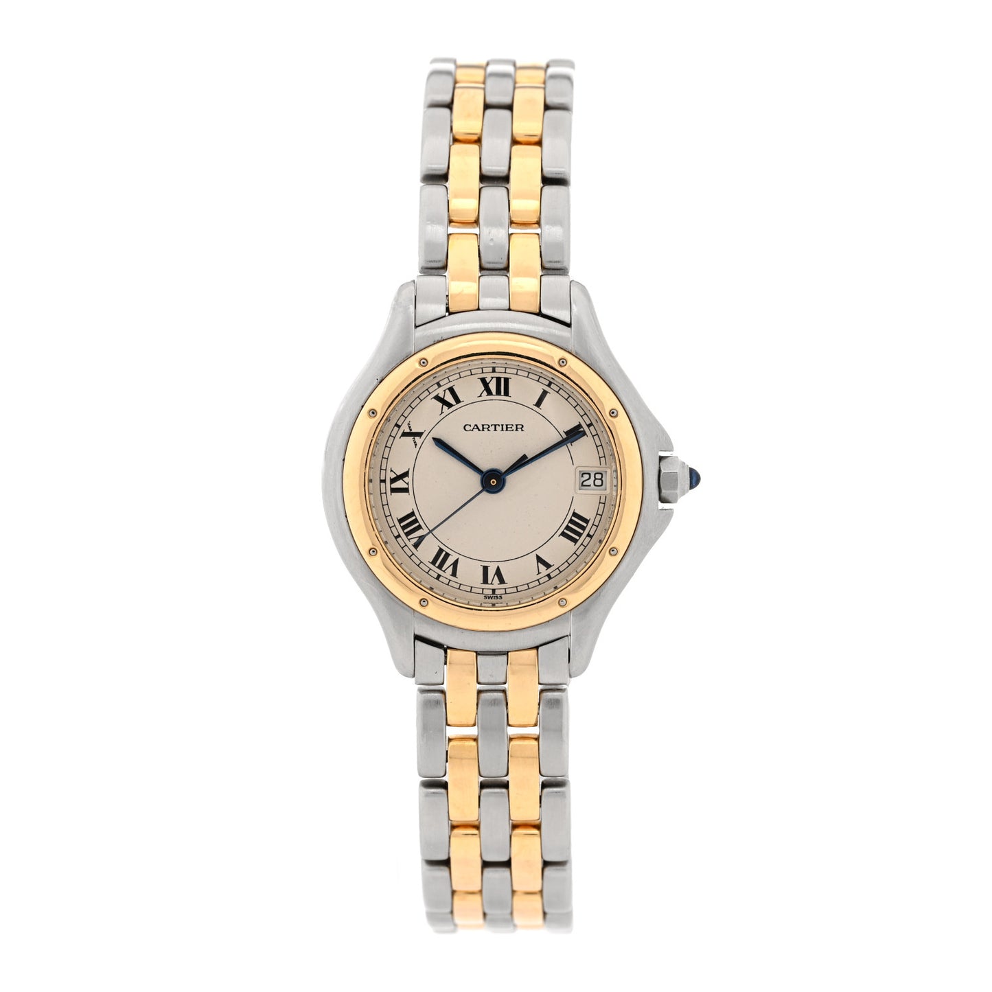 Stainless Steel 18K Yellow Gold 26mm Cougar Quartz Watch