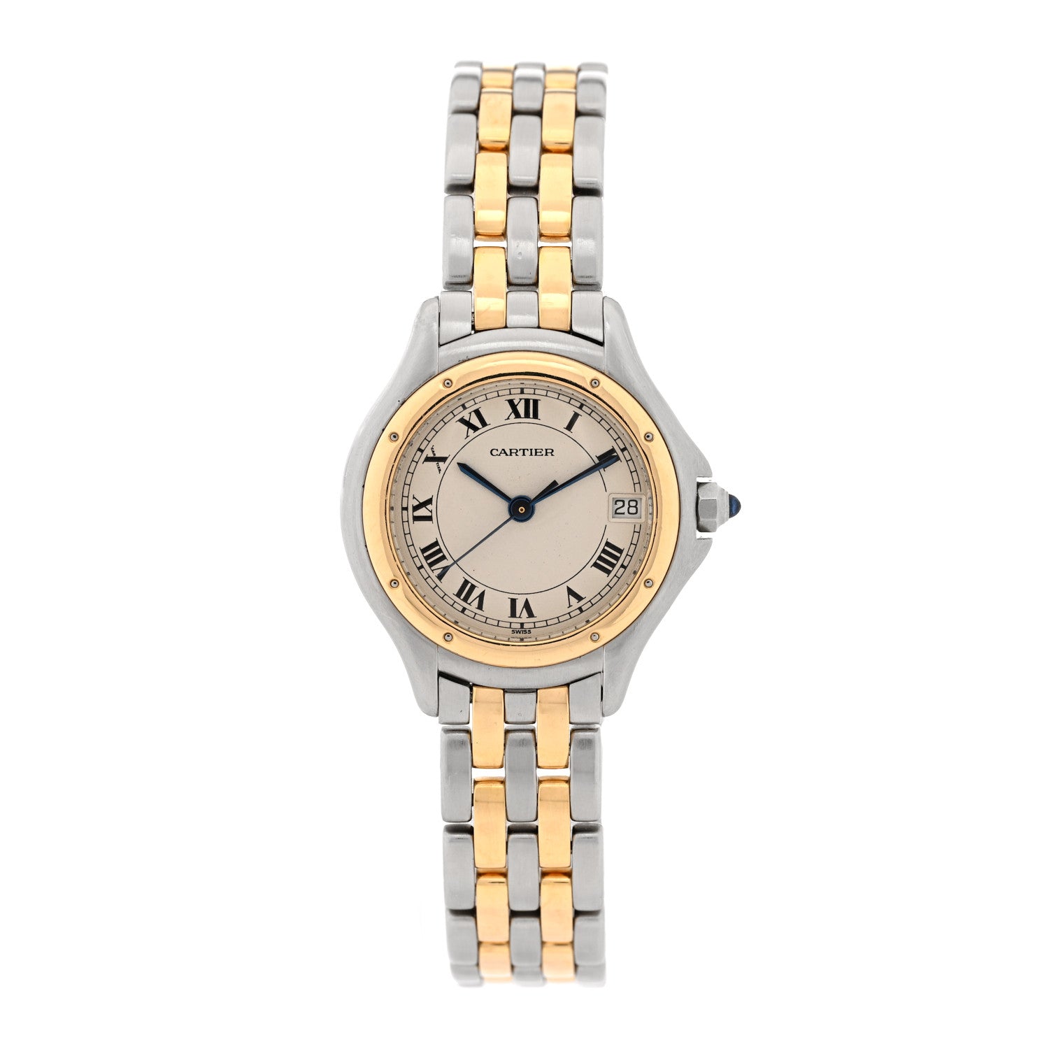 Cartier Stainless Steel 18K Yellow Gold 26mm Cougar Quartz Watch 1 of 4