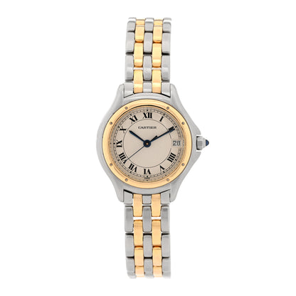 Cartier Stainless Steel 18K Yellow Gold 26mm Cougar Quartz Watch 1 of 4