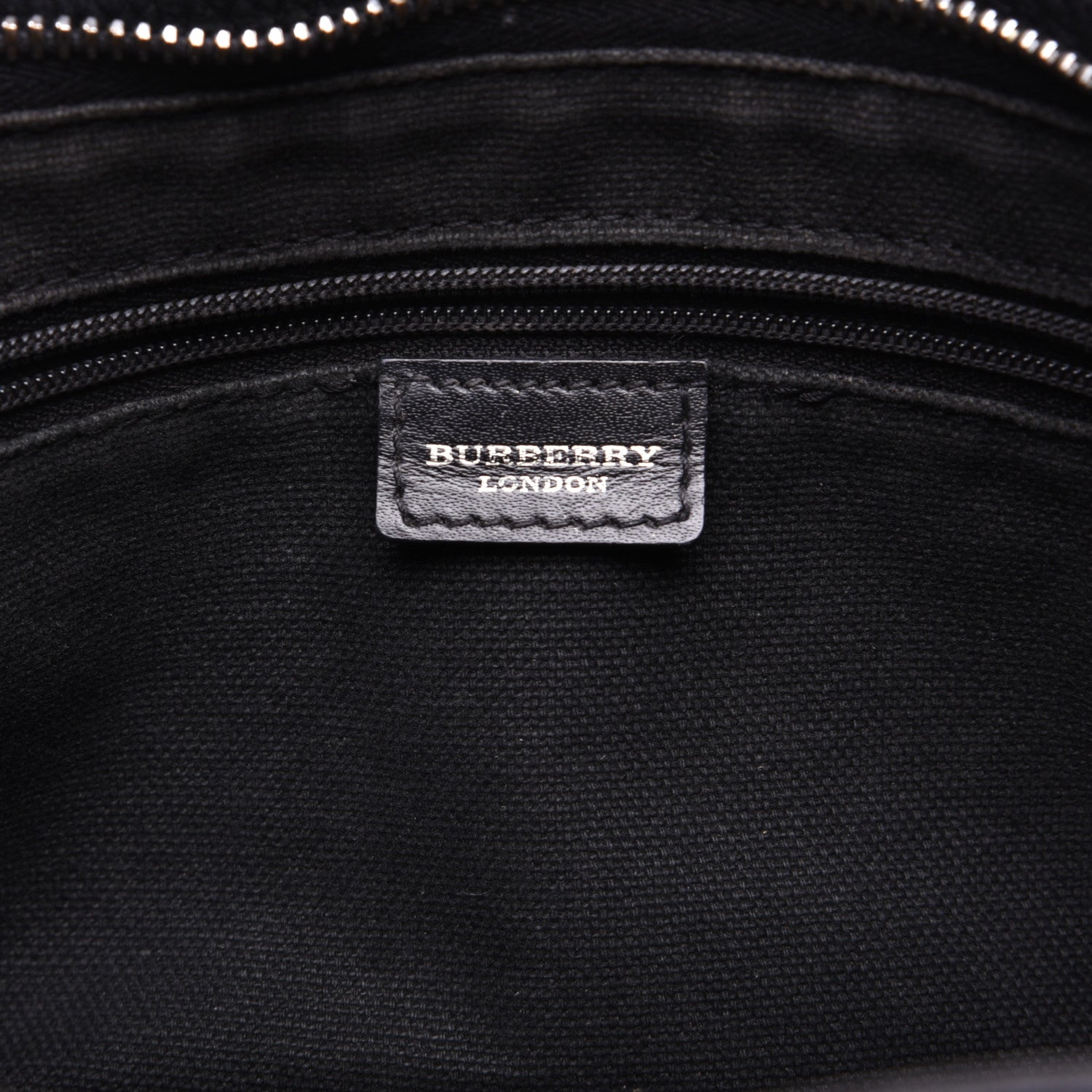 Burberry Grainy Calfskin House Check Horn Toggle Shoulder Bag Black 8 of 11