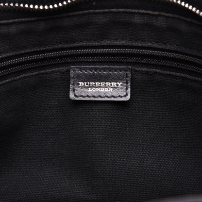 Burberry Grainy Calfskin House Check Horn Toggle Shoulder Bag Black 8 of 11