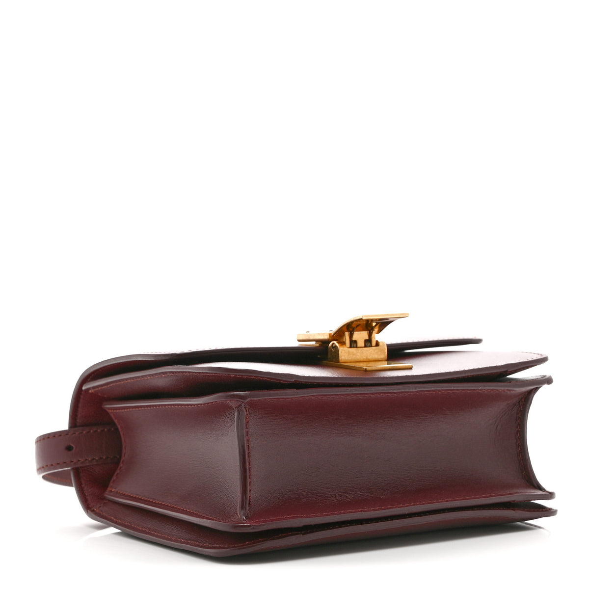Box Calfskin Small Classic Box Flap Bag Burgundy
